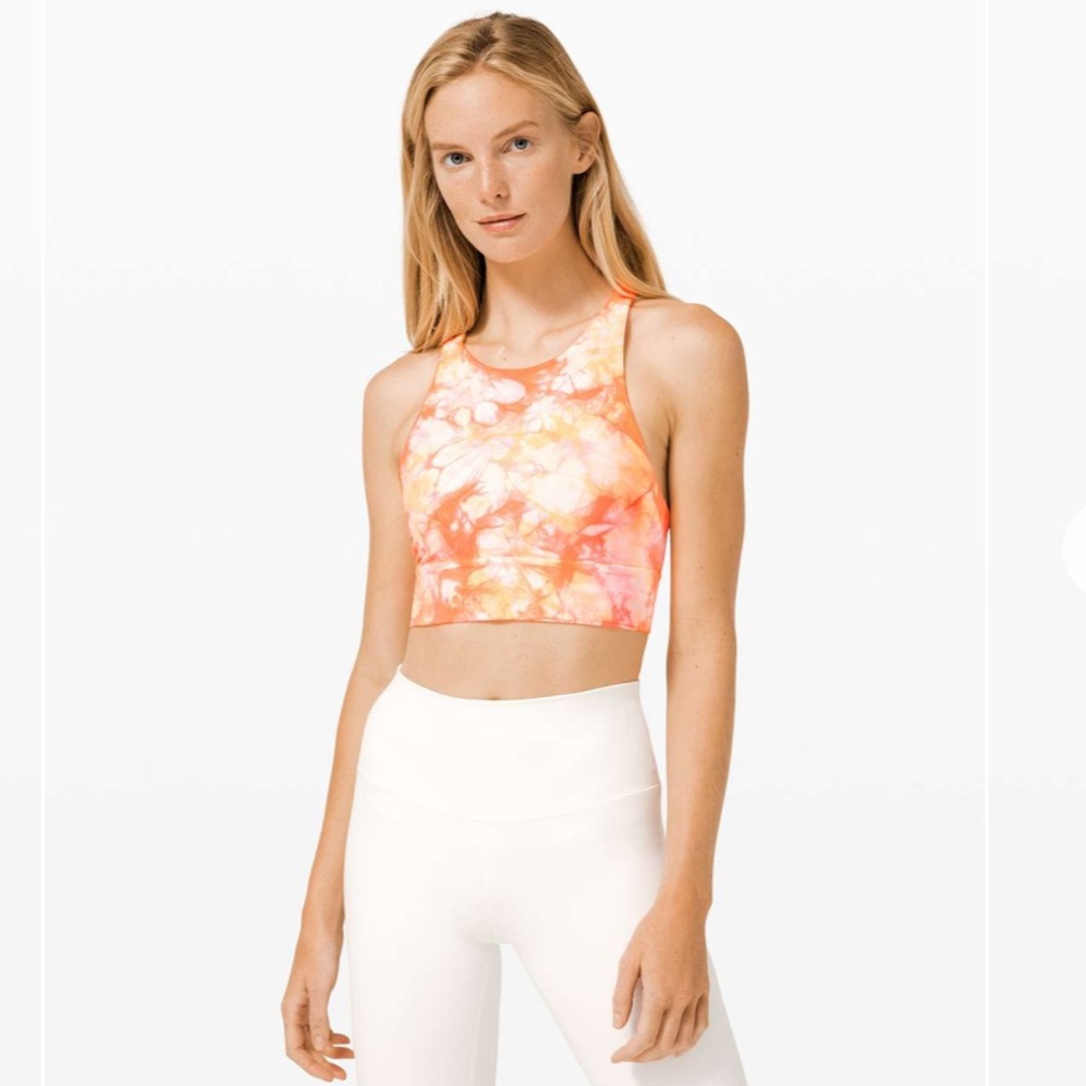 Lululemon Energy Bra High Neck Long Line Shibori *Medium Support B